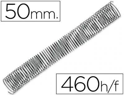 Espiral metálica 5:1 NEGRO (hasta 460 hojas) Q-Connect