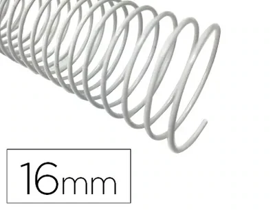 Espiral metálica 5:1 BLANCO (hasta 120 hojas) Q-Connect