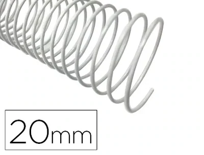 Espiral metálica 5:1 BLANCO (hasta 160 hojas) Q-Connect