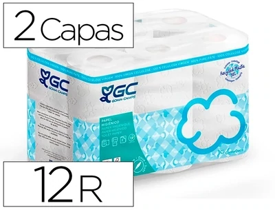 Papel higiénico doméstico 2 capas (18 gr) Goma Camps