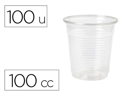 Vaso de plástico transparente 100 cc