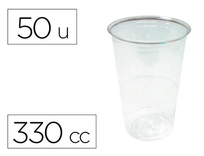 Vaso de plástico transparente 330 cc