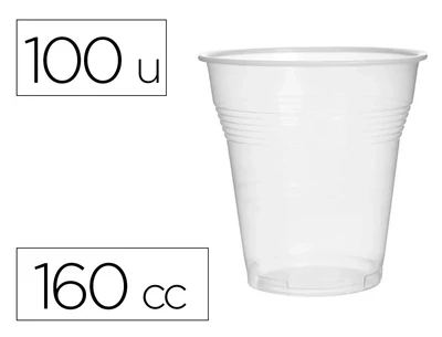 Vaso de plástico transparente 160 cc