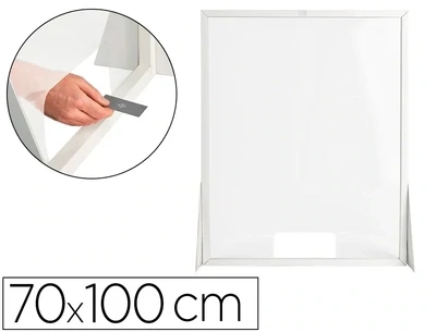 Pantalla protección para mostrador (70x100 cm) VERTICAL de Q-Connect