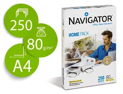 Papel fotocopiadora A4 (80 gr) Navigator Home Pack
