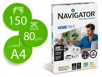 Papel fotocopiadora A4 (80 gr) Navigator Home Pack