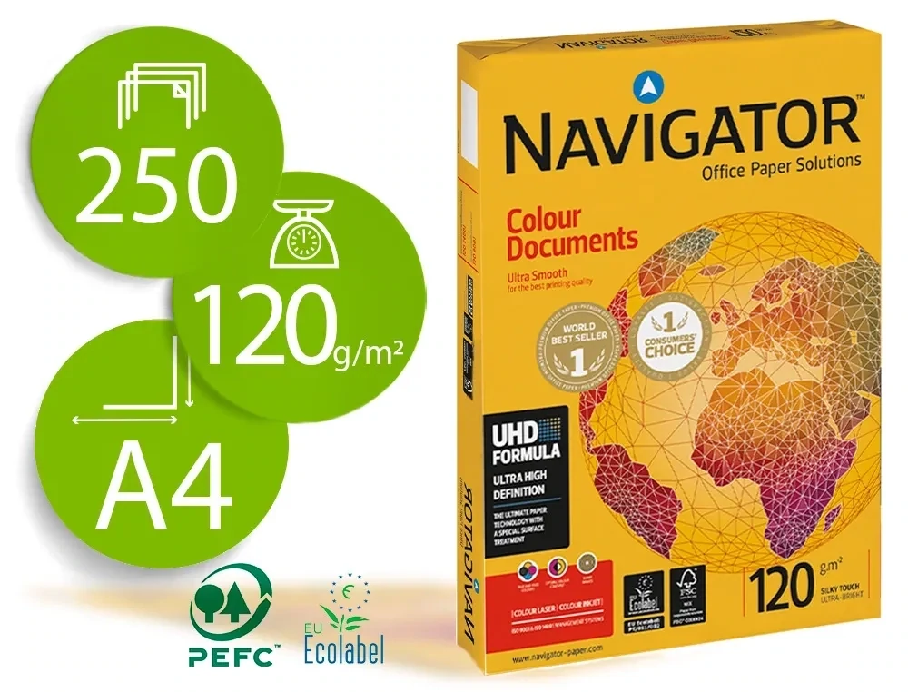 Papel A4 (120 gr) Navigator Colour Documents