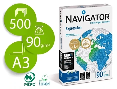 Papel fotocopiadora A3 (90 gr) Navigator Expression