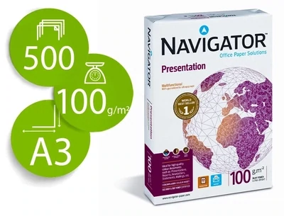 Papel fotocopiadora A3 (100 gr) Navigator Presentation
