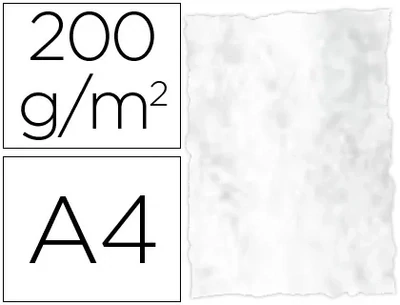 Papel pergamino A4 (200 gr) marmoleado gris de Michel