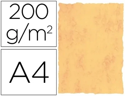 Papel pergamino A4 (200 gr) MÁRMOL AMARILLO de Michel