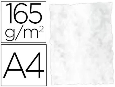 Papel pergamino con bordes A4 (165 gr) GRIS Liderpapel