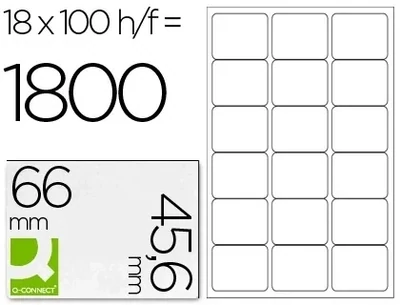 Etiqueta adhesiva blanca (66x46,6 mm) de Q-Connect
