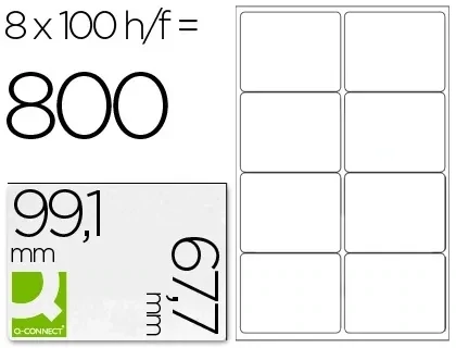 Etiqueta adhesiva blanca (99,1x67,7 mm) de Q-Connect