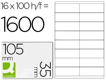 Etiqueta adhesiva blanca (105x35 mm) de Q-Connect