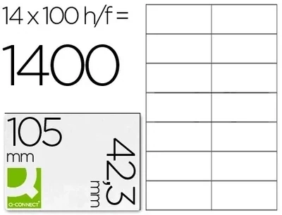Etiqueta adhesiva blanca (105x42,3 mm) de Q-Connect