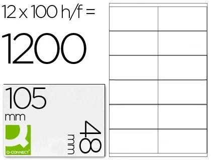 Etiqueta adhesiva blanca (105x48 mm) de Q-Connect