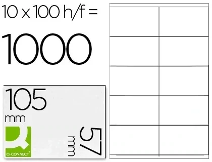 Etiqueta adhesiva blanca (105x57 mm) de Q-Connect