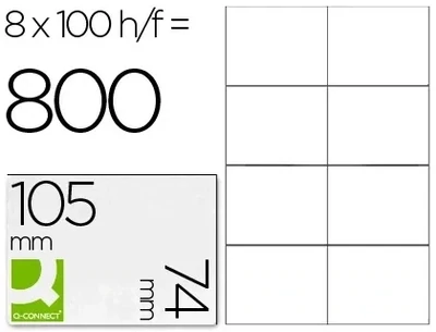 Etiqueta adhesiva blanca (105x74 mm) de Q-Connect