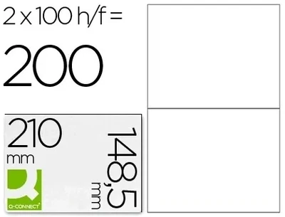 Etiqueta adhesiva blanca (210x148,5 mm) de Q-Connect