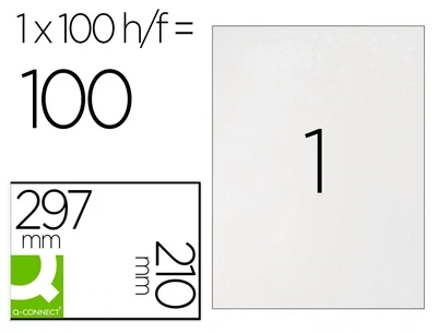 Etiqueta adhesiva blanca (210x297 mm) blanca de Q-Connect