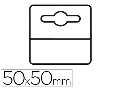 Etiqueta colgador adhesiva (50x50 mm) en PVC 3L Office