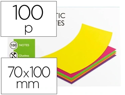 Bloc nota ELECTROSTÁTICA (70x100mm) fluor Q-Connect