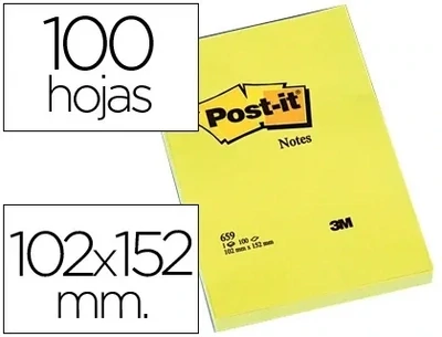Notas adhesivas (102x152 mm) amarillo de Post-it