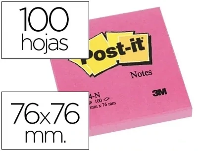 Notas adhesivas recicladas (76x76 mm) FUCSIA Post-it