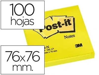 Notas adhesivas recicladas (76x76 mm) AMARILLO Post-it