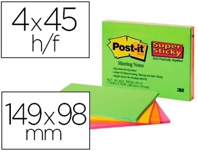 Notas adhesivas XXL (149x98 mm) Super Sticky Post-it