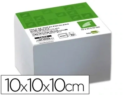 Taco papel encolado (10x10x10 cm) BLANCO de Liderpapel