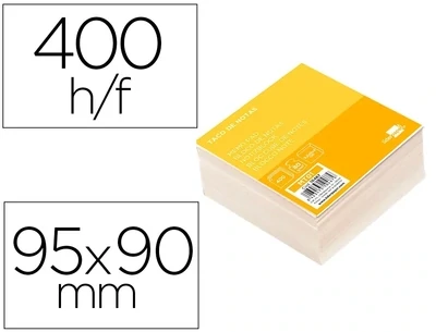Taco de papel BLANCO (95x90x40 mm) de Liderpapel