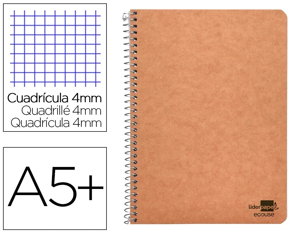 Cuaderno 4º (4 mm) tapa blanda Ecouse de Liderpapel