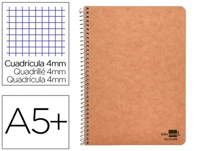 Cuaderno 4º (4 mm) tapa blanda Ecouse de Liderpapel
