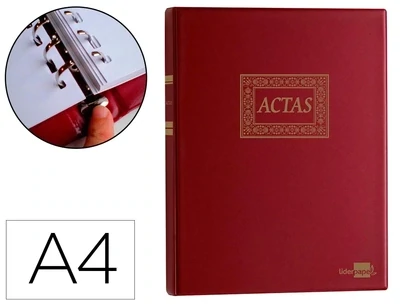 Libro de ACTAS A4 (100 hojas movibles) de Liderpapel