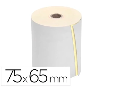 Rollo papel copiativo (75x65 mm) de Q-Connect