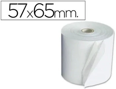 Rollo papel copiativo (57x65 mm) de Q-Connect