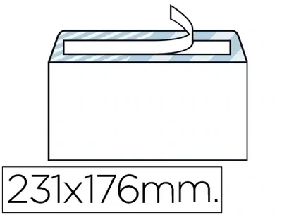 Sobre nº 12 CUARTO (176x231 mm) blanco