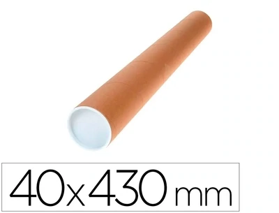 Tubo cartón (40x430 mm) con tapa plástico de Q-Connect