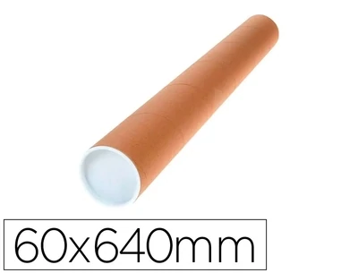 Tubo cartón (60x640 mm) con tapa plástico de Q-Connect