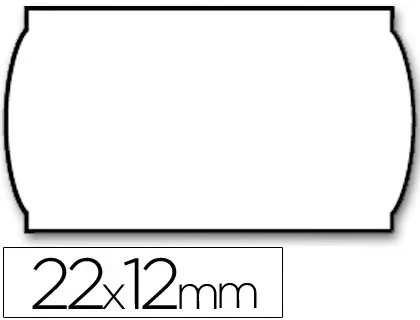 Etiquetas etiquetadora (22x12 mm/ LISA REMOVIBLE) Meto
