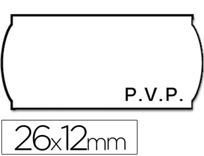 Etiquetas para etiquetadora (26x12 mm / PVP) de Meto