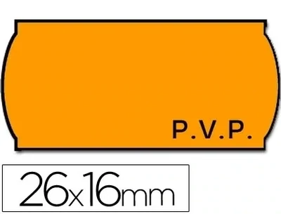 Etiquetas etiquetadora (26x16 mm / PVP-naranja) de Meto
