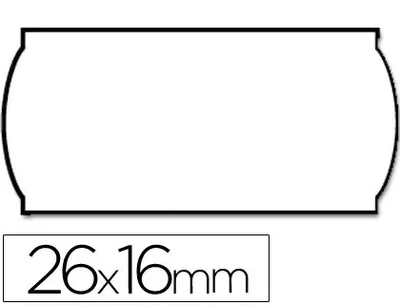 Etiqueta etiquetadora (26x16mm/ondulada-REMOVIBLE) Meto