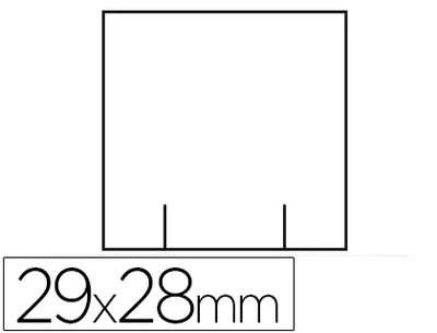Etiquetas (29x28 mm / LISA CUADRADA) etiquetadora Meto
