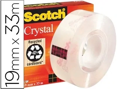 Cinta adhesiva (33m x 19mm) Crystal de Scotch