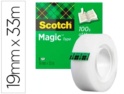 Cinta adhesiva invisible (33m x 19mm) Scotch Magic 810