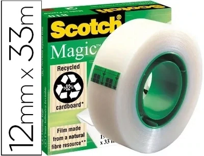 Cinta adhesiva invisible (33m x 12mm) Scotch Magic 810