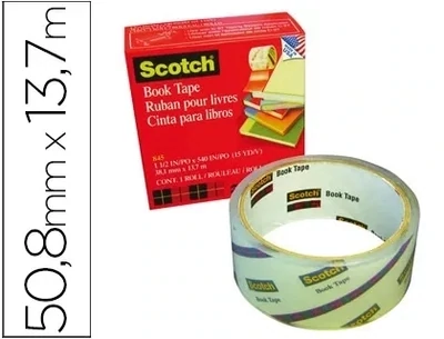 Cinta adhesiva (13,7m x 50,8mm) Book Tape Scotch 845